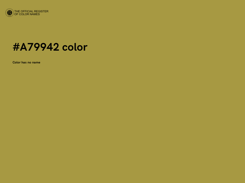 #A79942 color image