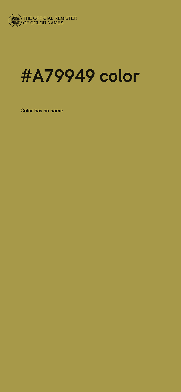 #A79949 color image