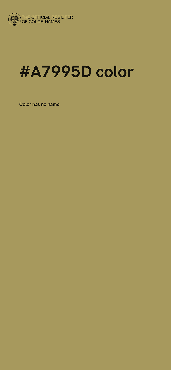 #A7995D color image