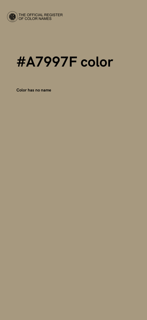 #A7997F color image
