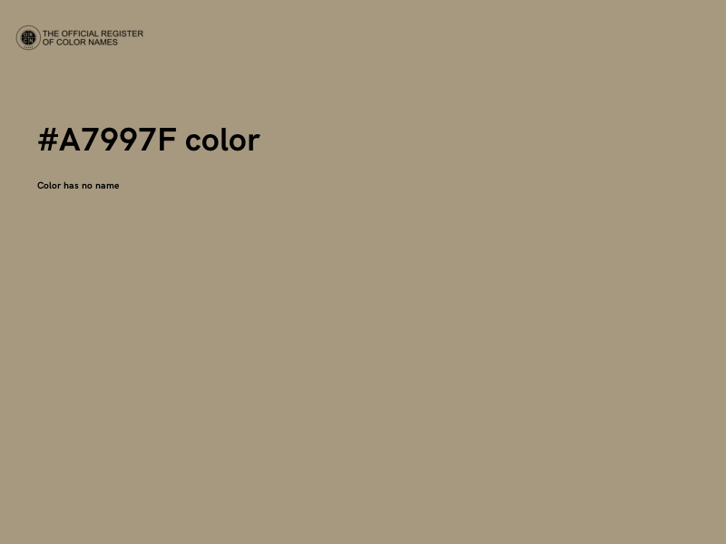 #A7997F color image