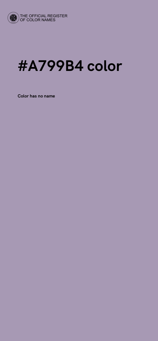 #A799B4 color image