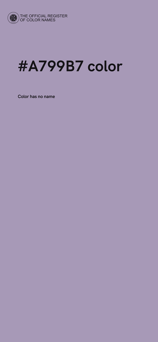 #A799B7 color image