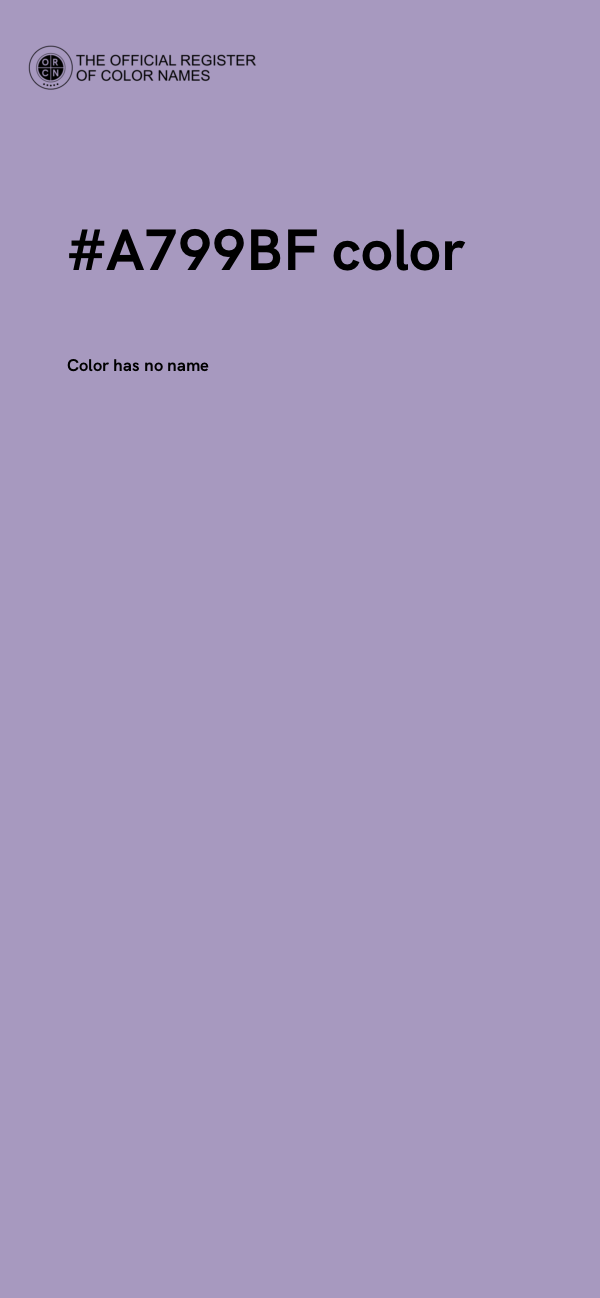#A799BF color image