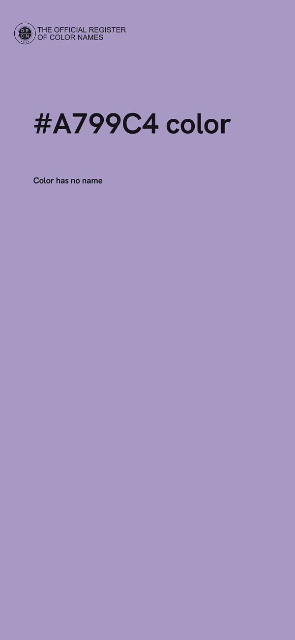 #A799C4 color image