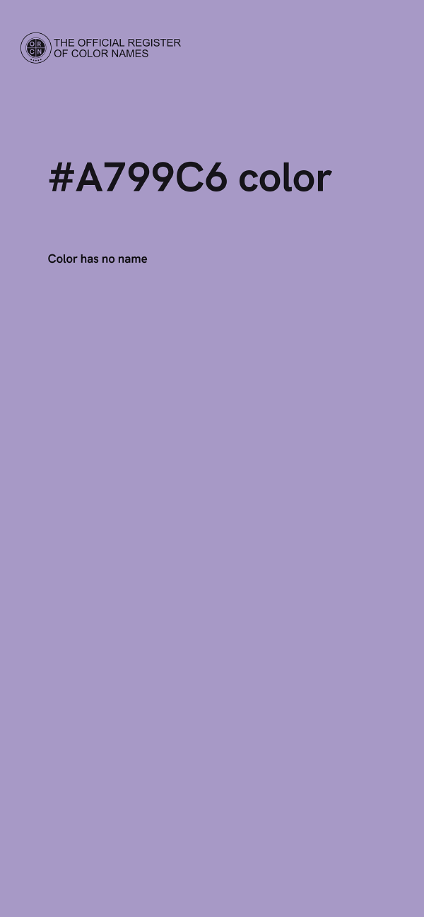 #A799C6 color image