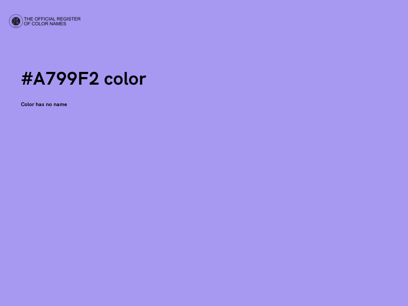 #A799F2 color image