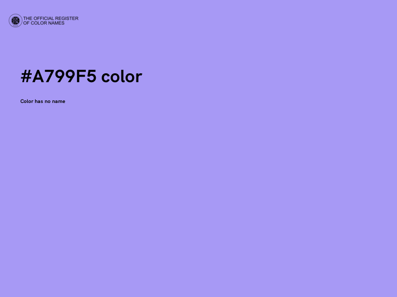 #A799F5 color image