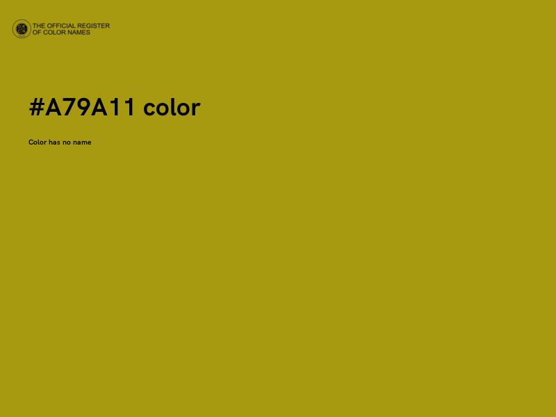 #A79A11 color image