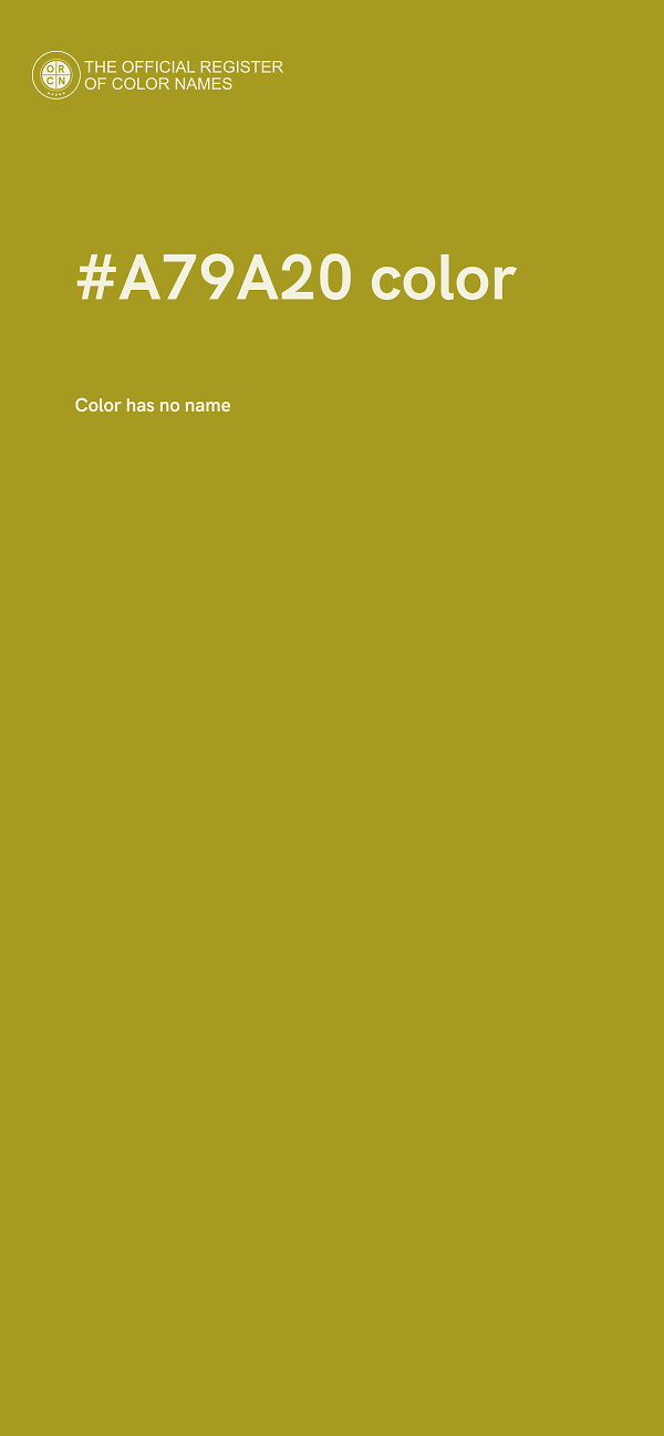#A79A20 color image