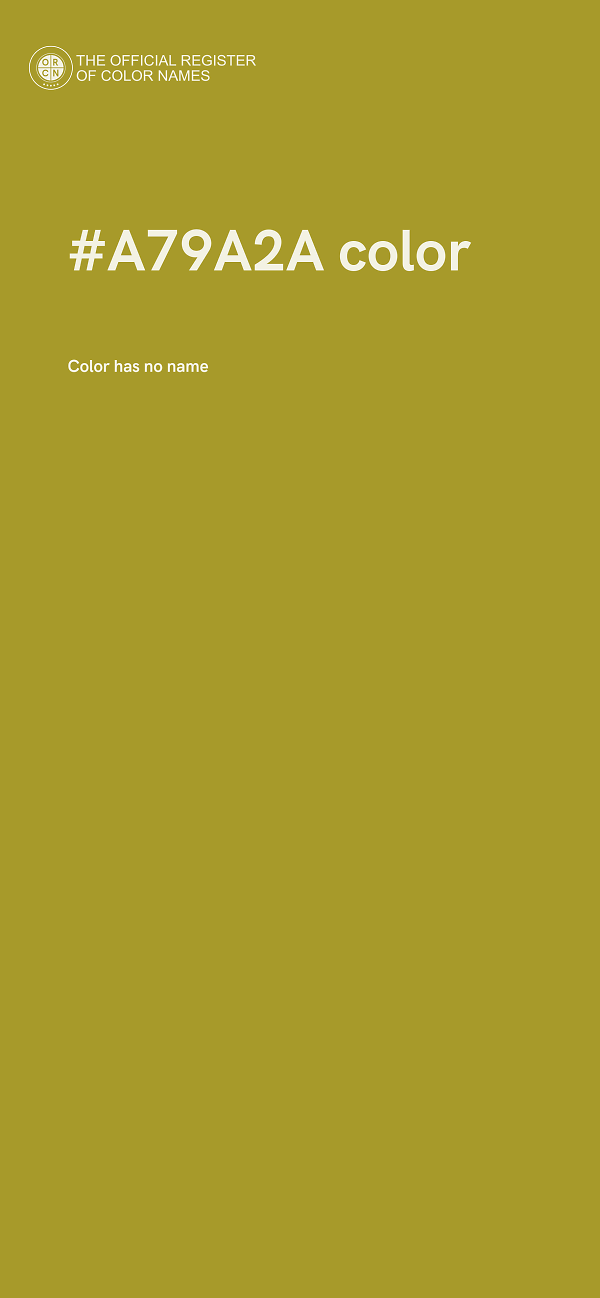 #A79A2A color image