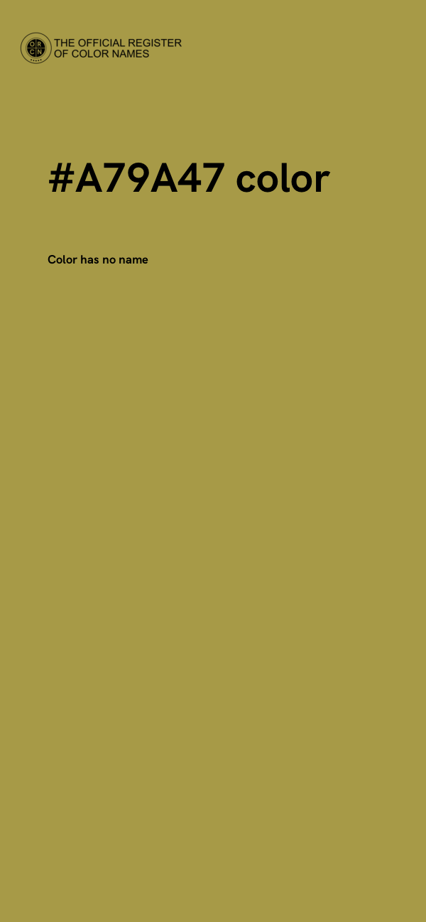 #A79A47 color image
