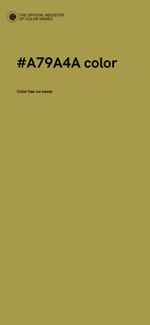 #A79A4A color image