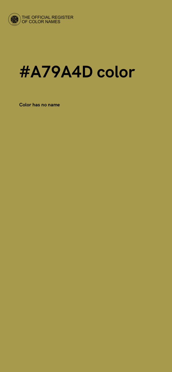 #A79A4D color image