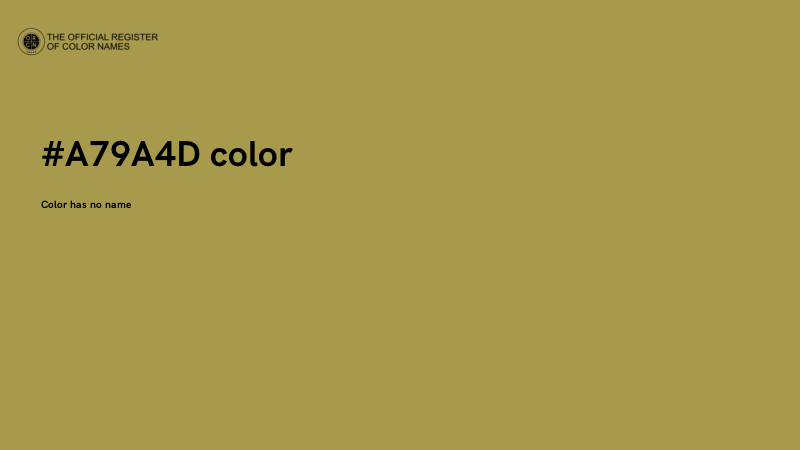 #A79A4D color image