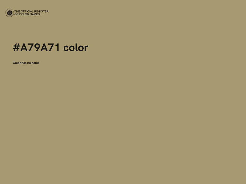 #A79A71 color image