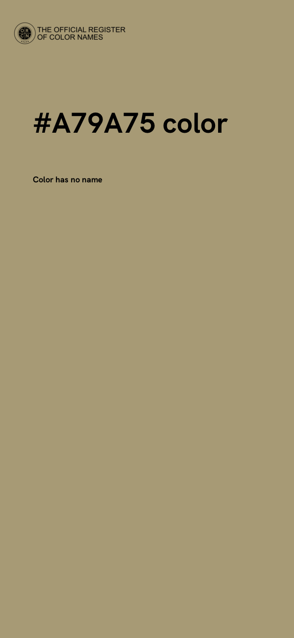 #A79A75 color image