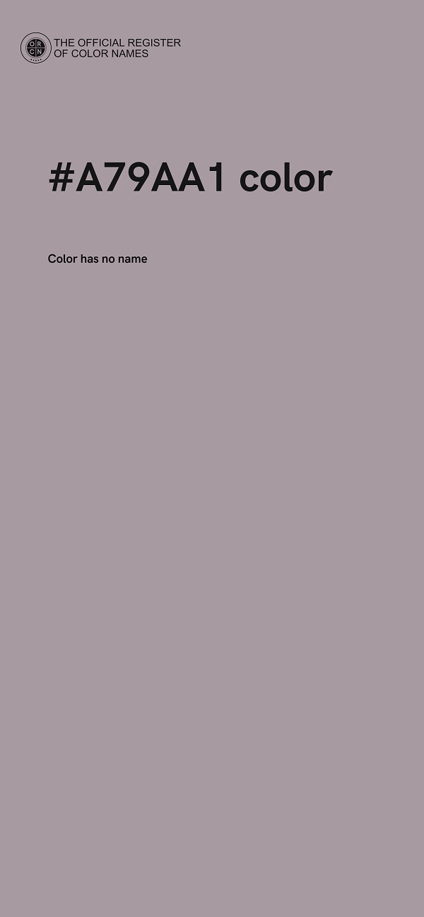 #A79AA1 color image
