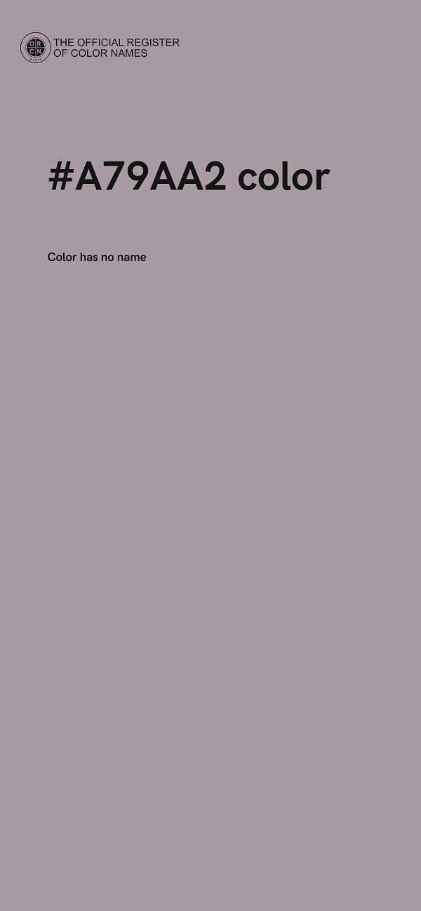 #A79AA2 color image