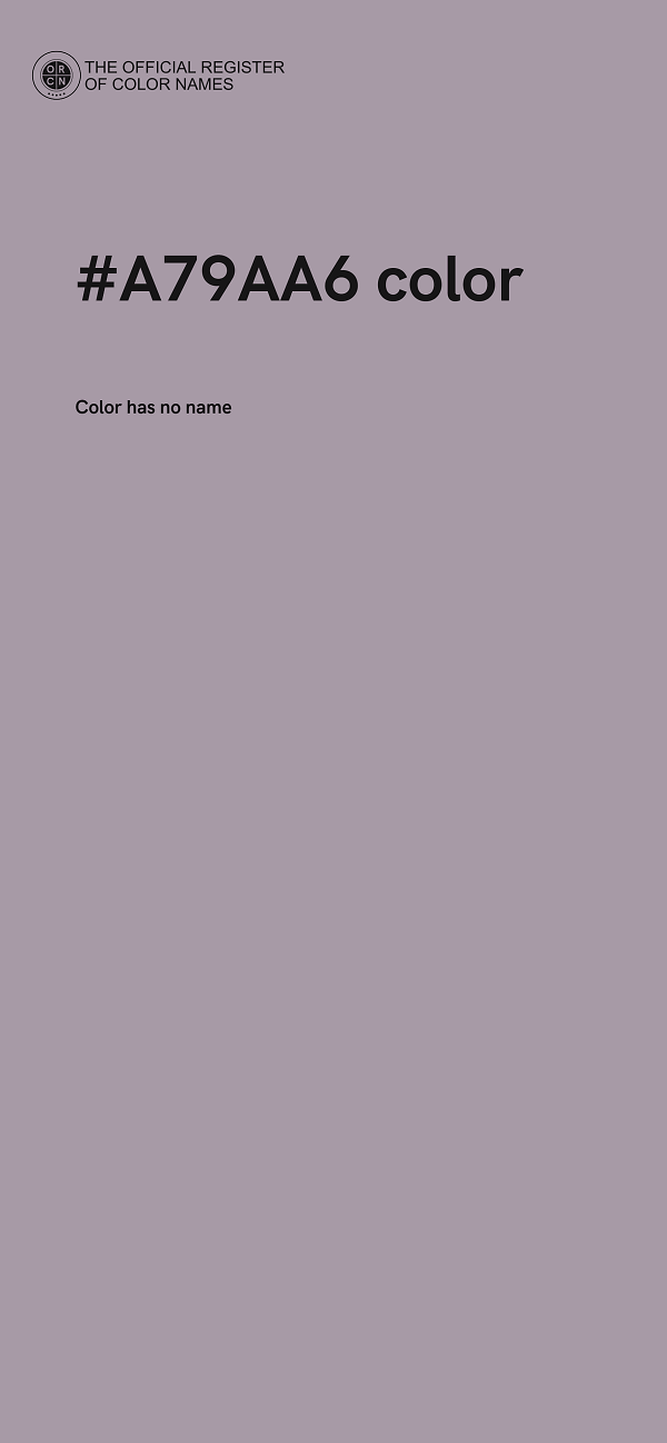 #A79AA6 color image