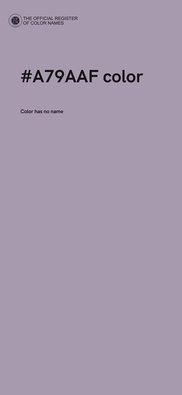 #A79AAF color image