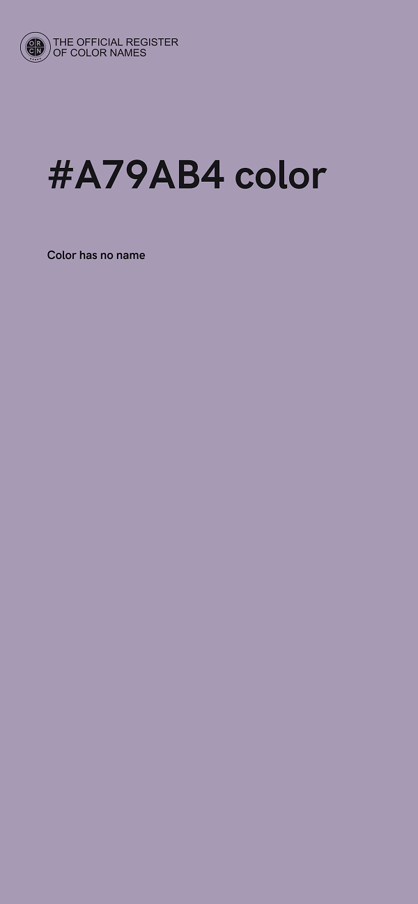 #A79AB4 color image