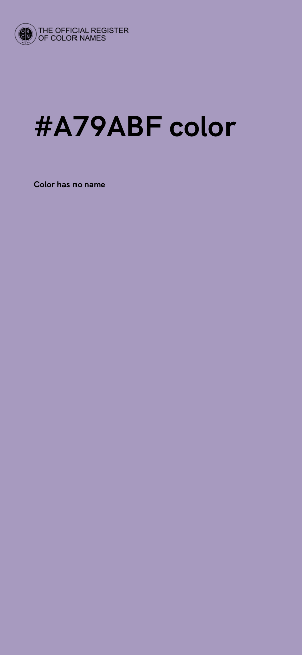 #A79ABF color image