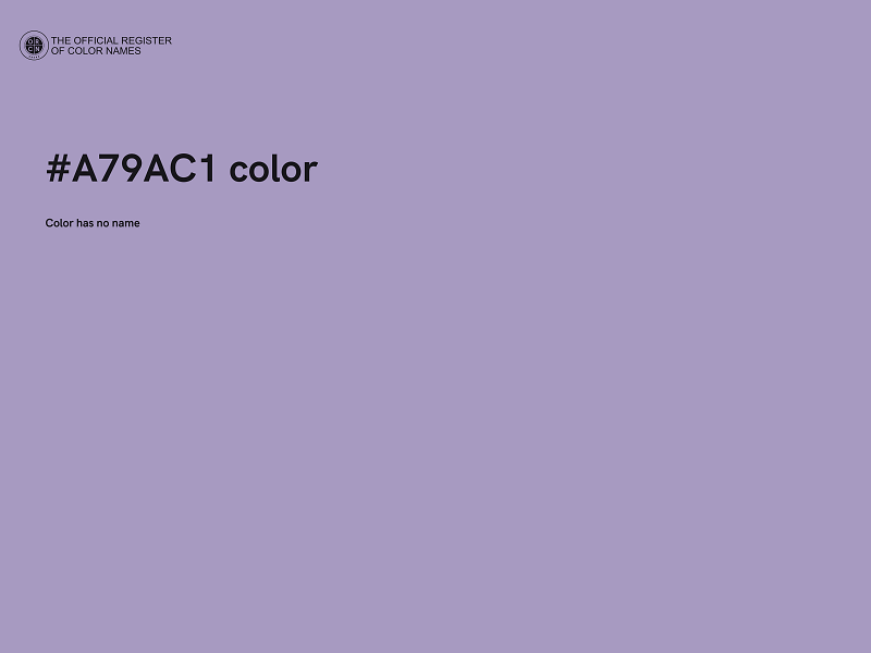 #A79AC1 color image