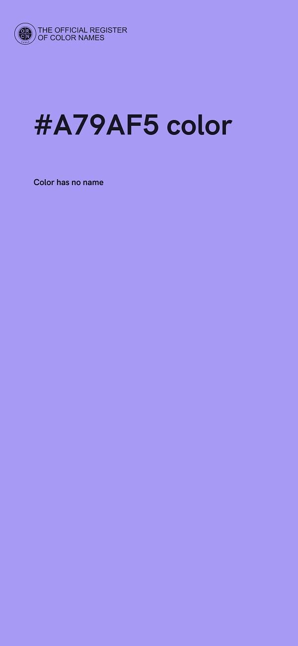 #A79AF5 color image