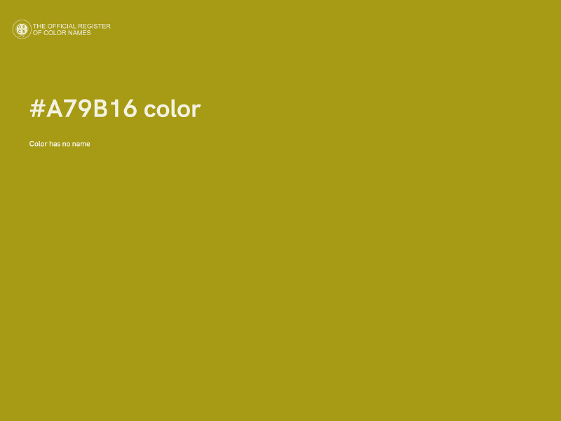 #A79B16 color image