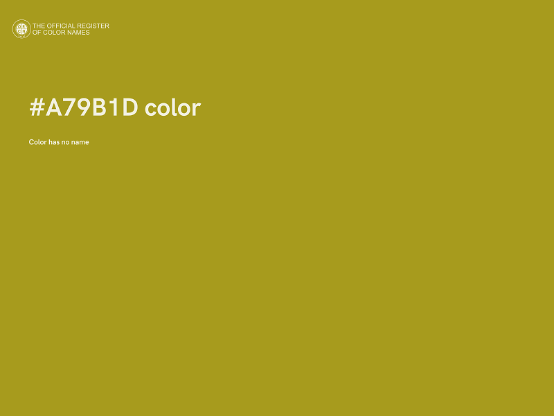 #A79B1D color image