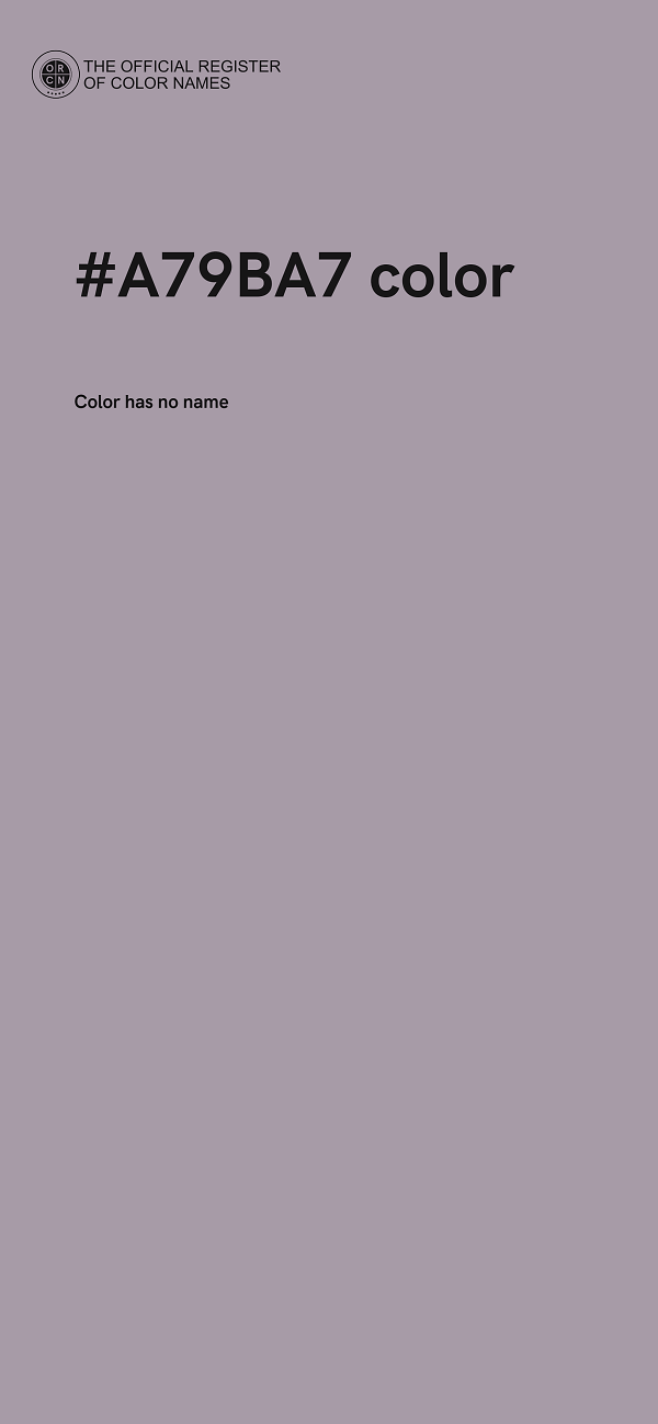 #A79BA7 color image