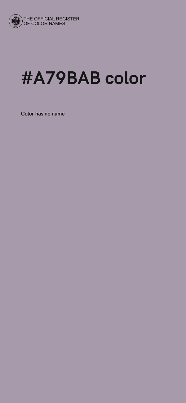 #A79BAB color image