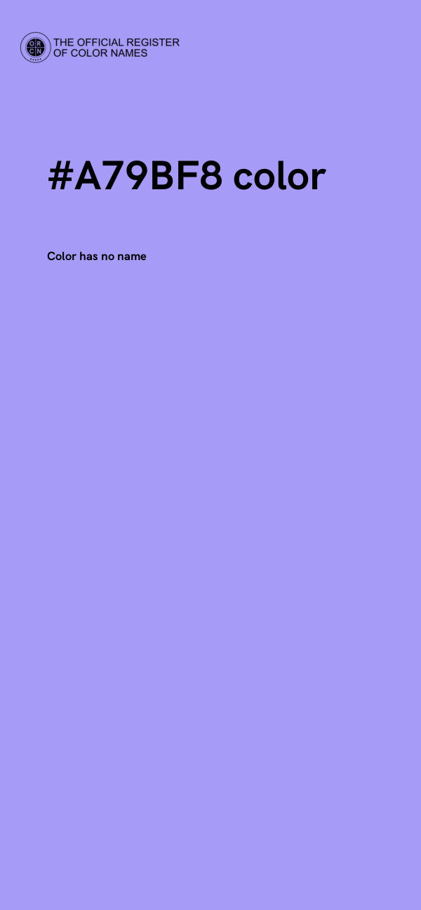 #A79BF8 color image