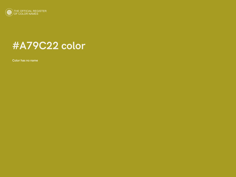 #A79C22 color image