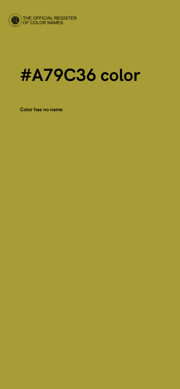 #A79C36 color image