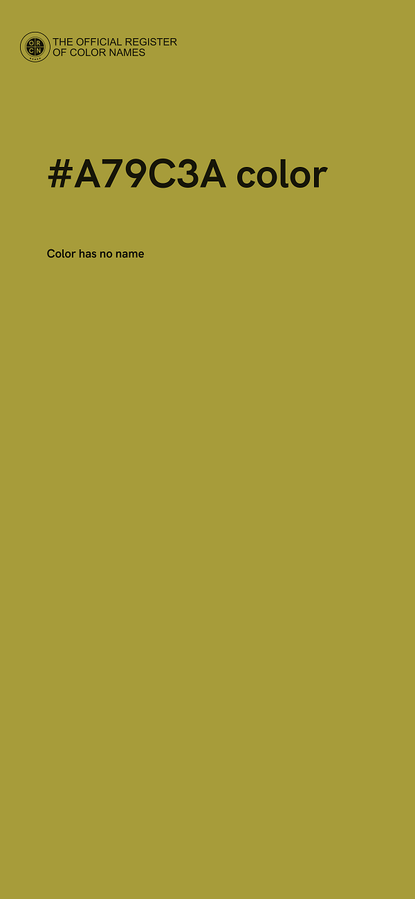 #A79C3A color image