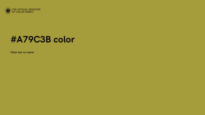 #A79C3B color image