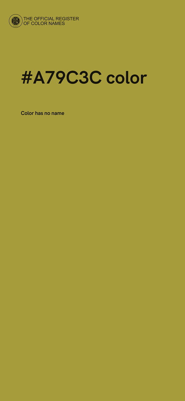 #A79C3C color image