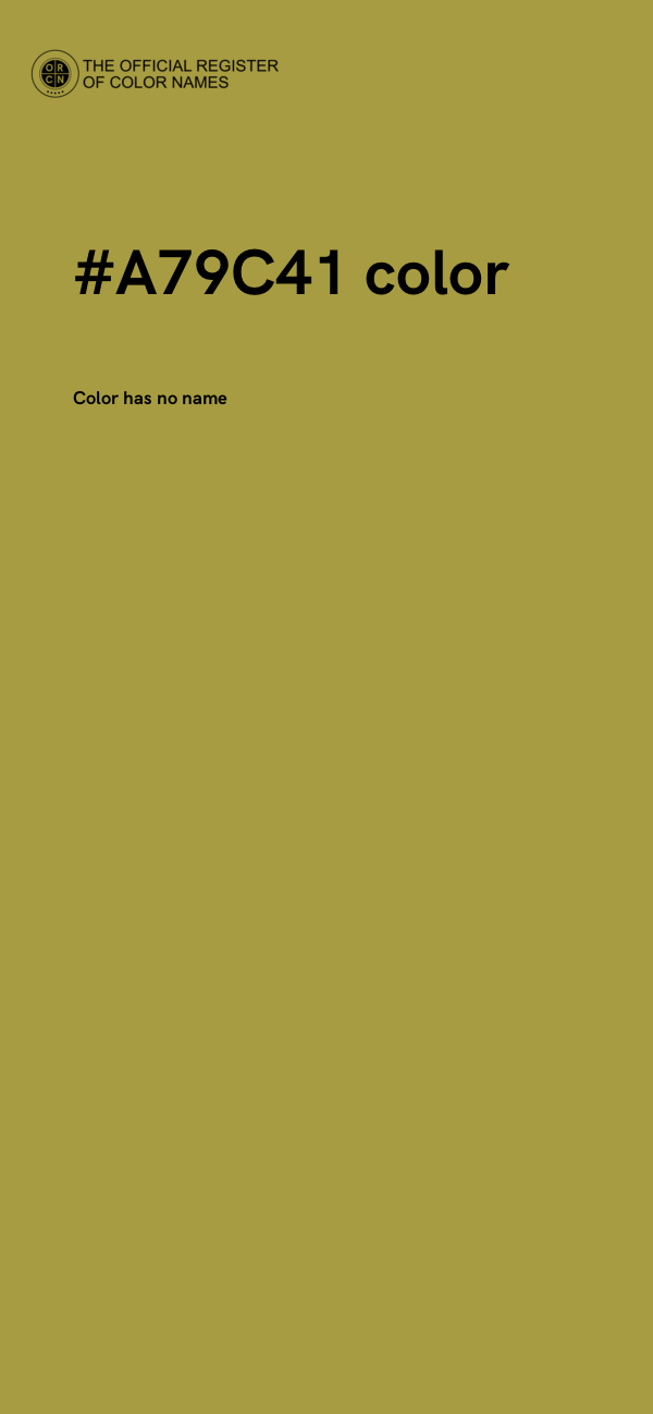 #A79C41 color image