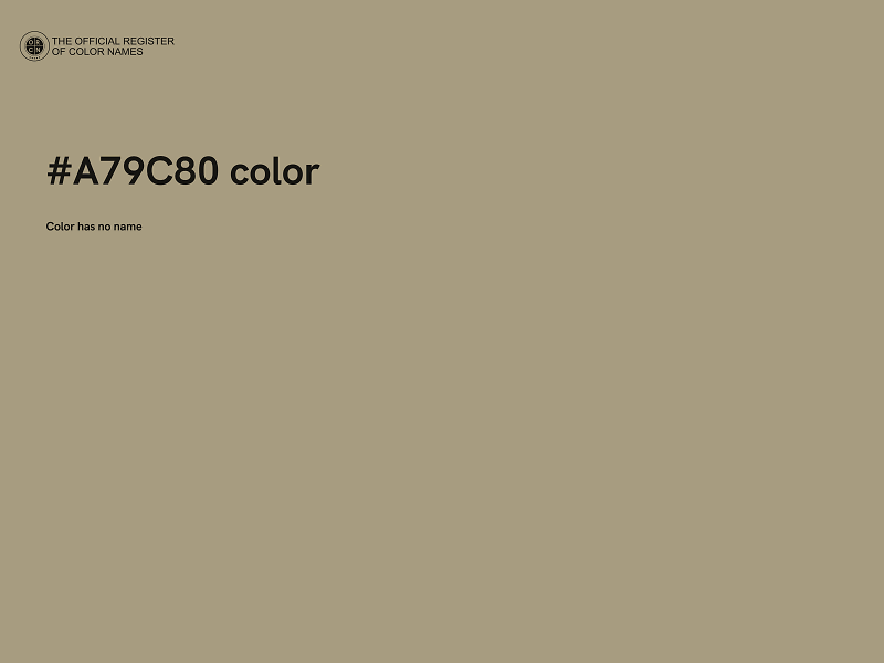 #A79C80 color image