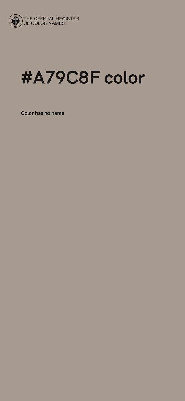 #A79C8F color image