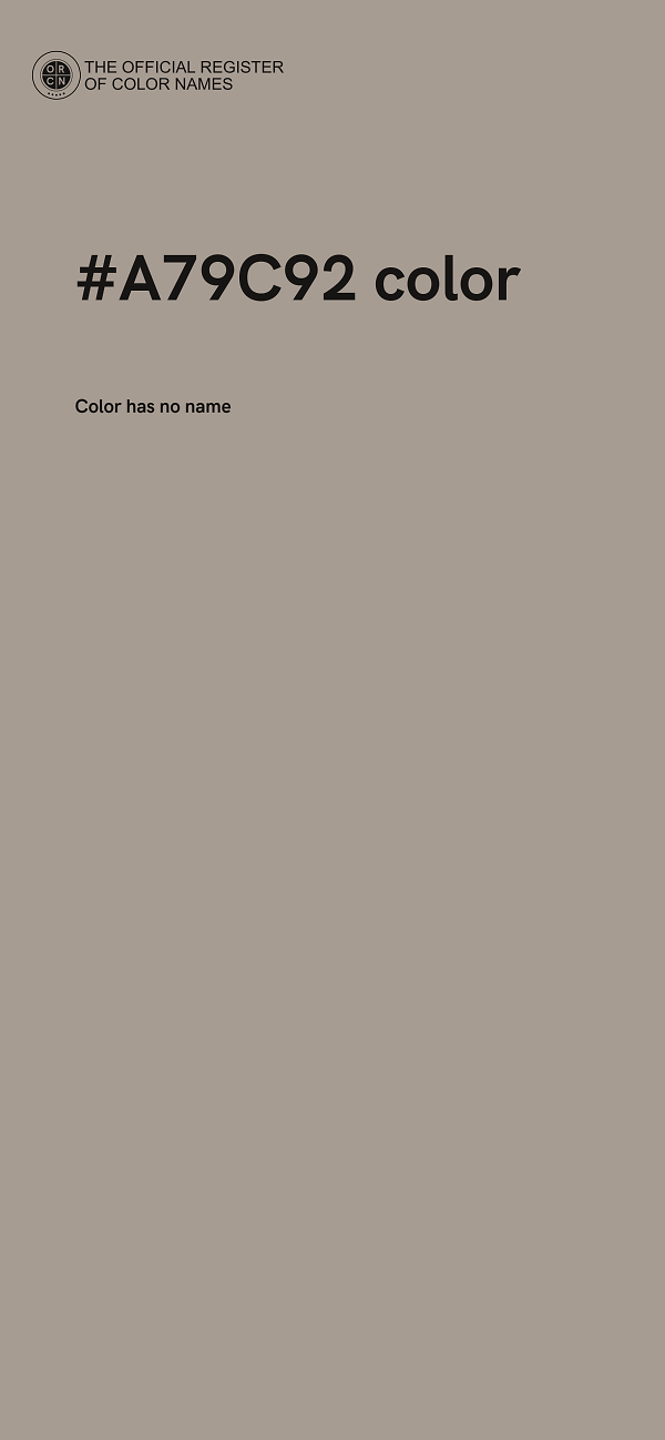 #A79C92 color image