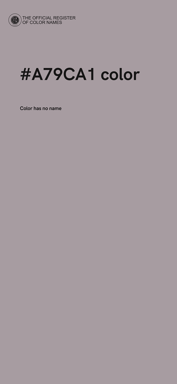 #A79CA1 color image