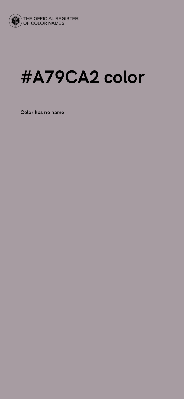 #A79CA2 color image