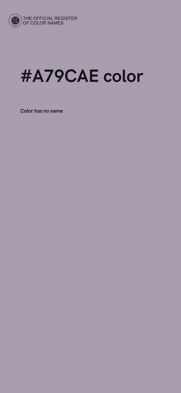 #A79CAE color image