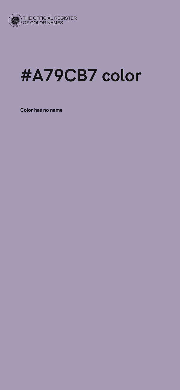 #A79CB7 color image