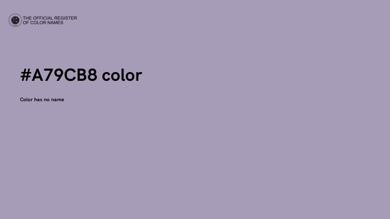 #A79CB8 color image