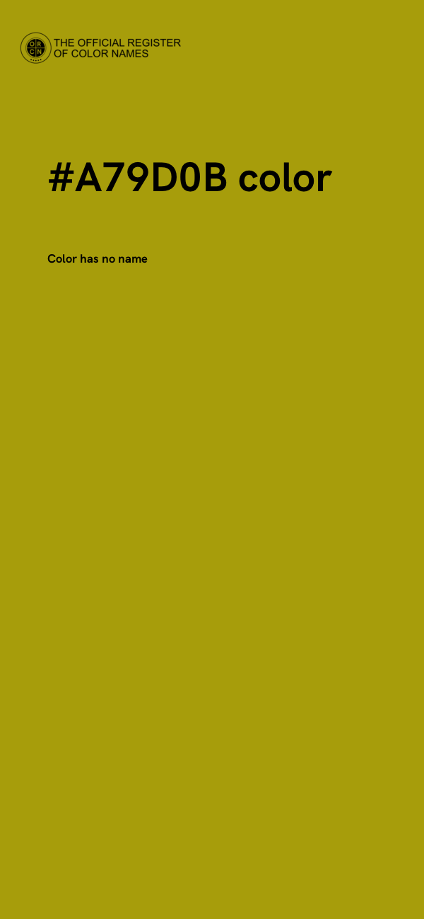 #A79D0B color image