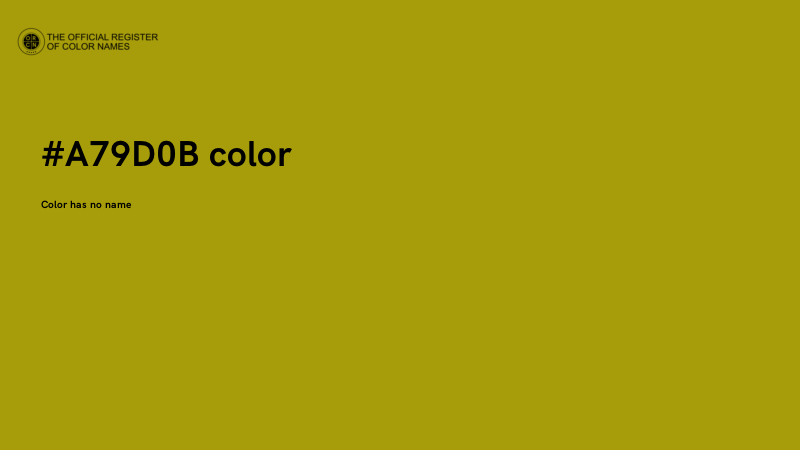 #A79D0B color image